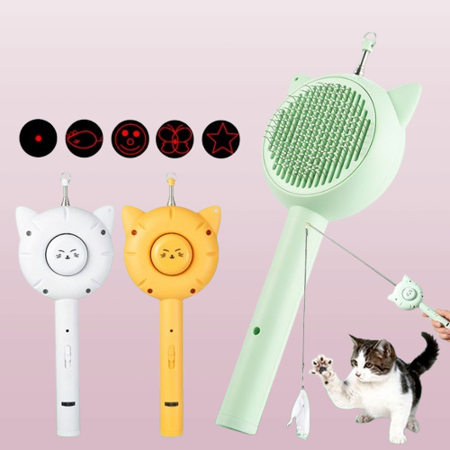 ***Katzenzauber*** – Die ultimative 5-in-1 Spiel- & Pflegebürste